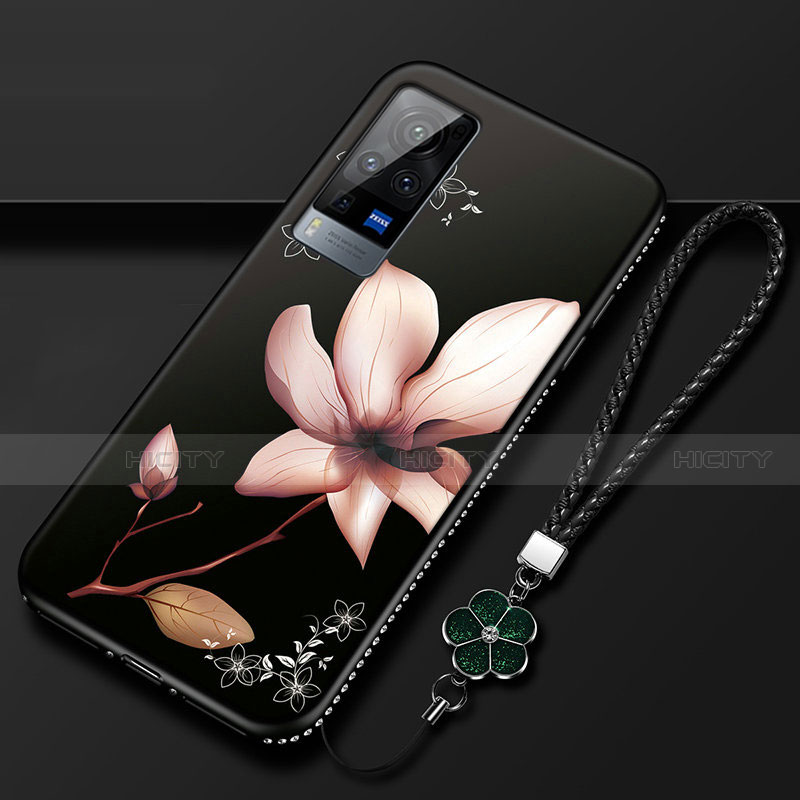 Handyhülle Silikon Hülle Gummi Schutzhülle Flexible Blumen S01 für Vivo X60 Pro 5G
