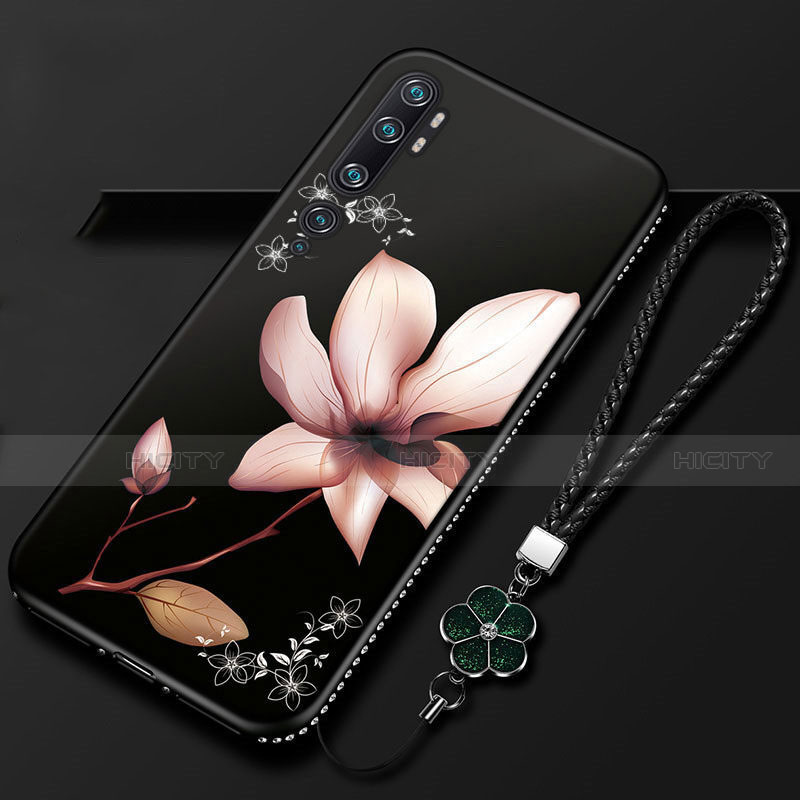 Handyhülle Silikon Hülle Gummi Schutzhülle Flexible Blumen S01 für Xiaomi Mi Note 10 groß