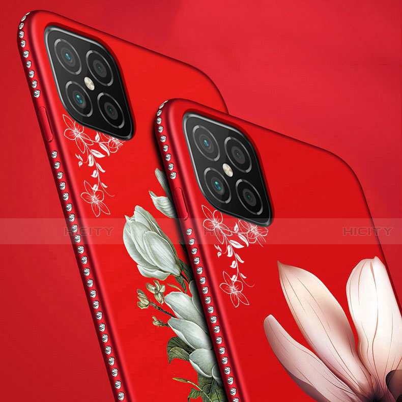 Handyhülle Silikon Hülle Gummi Schutzhülle Flexible Blumen S03 für Huawei Nova 8 SE 5G