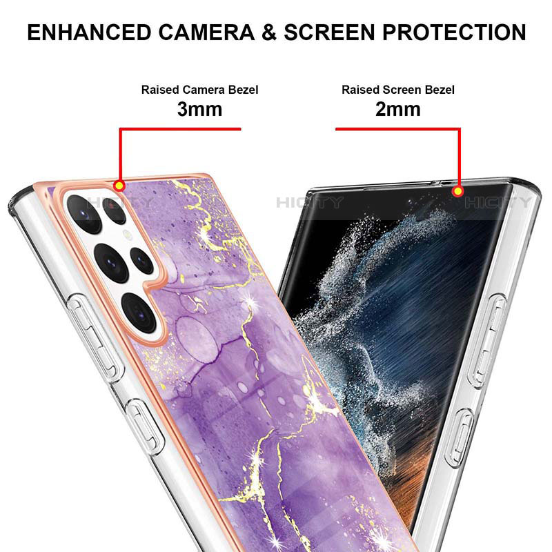 Handyhülle Silikon Hülle Gummi Schutzhülle Flexible Modisch Muster für Samsung Galaxy S23 Ultra 5G