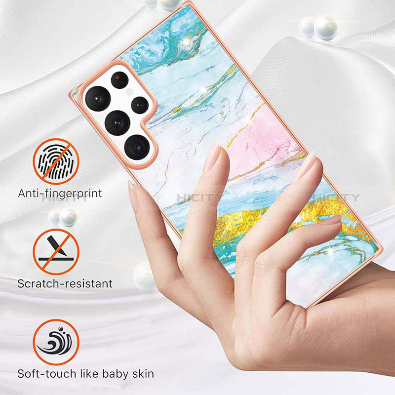 Handyhülle Silikon Hülle Gummi Schutzhülle Flexible Modisch Muster für Samsung Galaxy S24 Ultra 5G