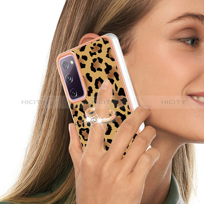 Handyhülle Silikon Hülle Gummi Schutzhülle Flexible Modisch Muster mit Fingerring Ständer YB2 für Samsung Galaxy S20 FE (2022) 5G
