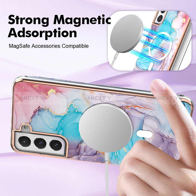 Handyhülle Silikon Hülle Gummi Schutzhülle Flexible Modisch Muster mit Mag-Safe Magnetic Magnetisch für Samsung Galaxy S21 FE 5G groß