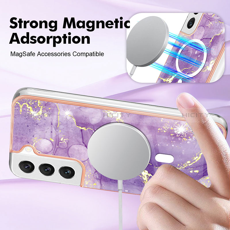 Handyhülle Silikon Hülle Gummi Schutzhülle Flexible Modisch Muster mit Mag-Safe Magnetic Magnetisch für Samsung Galaxy S23 5G