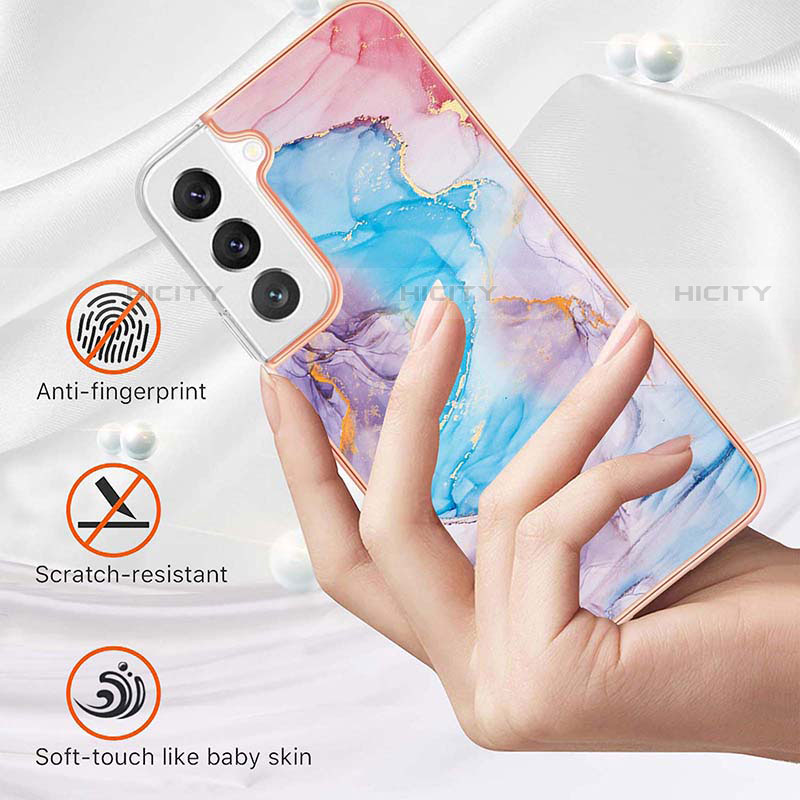 Handyhülle Silikon Hülle Gummi Schutzhülle Flexible Modisch Muster S01 für Samsung Galaxy S21 FE 5G groß