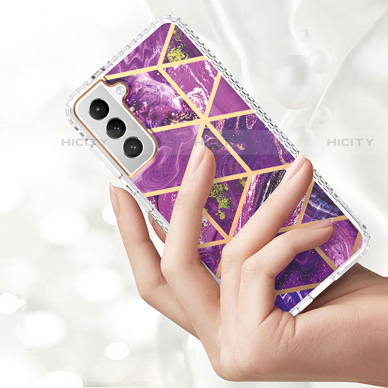 Handyhülle Silikon Hülle Gummi Schutzhülle Flexible Modisch Muster S03 für Samsung Galaxy S22 Plus 5G