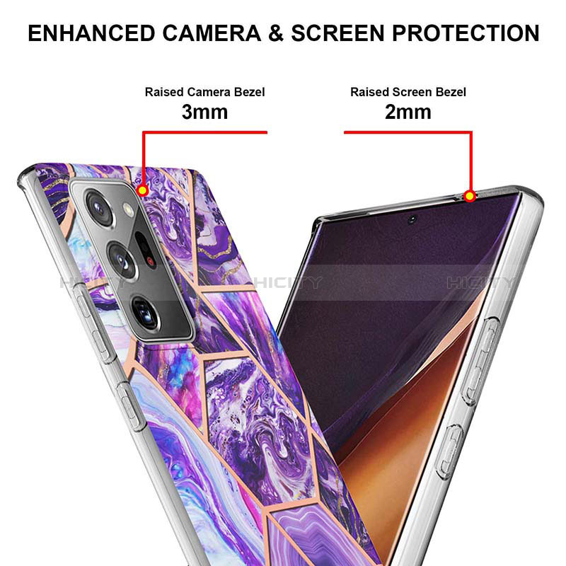 Handyhülle Silikon Hülle Gummi Schutzhülle Flexible Modisch Muster Y01B für Samsung Galaxy Note 20 Ultra 5G groß
