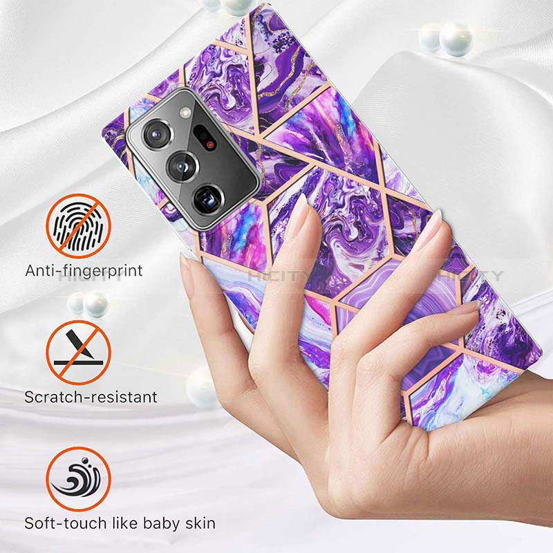 Handyhülle Silikon Hülle Gummi Schutzhülle Flexible Modisch Muster Y01B für Samsung Galaxy Note 20 Ultra 5G groß