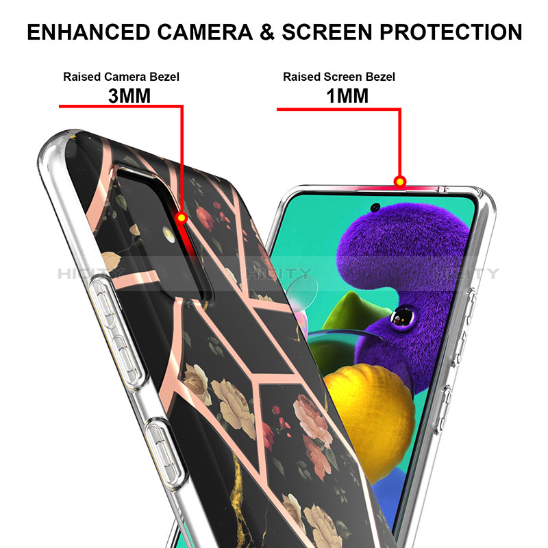 Handyhülle Silikon Hülle Gummi Schutzhülle Flexible Modisch Muster Y02B für Samsung Galaxy A51 4G