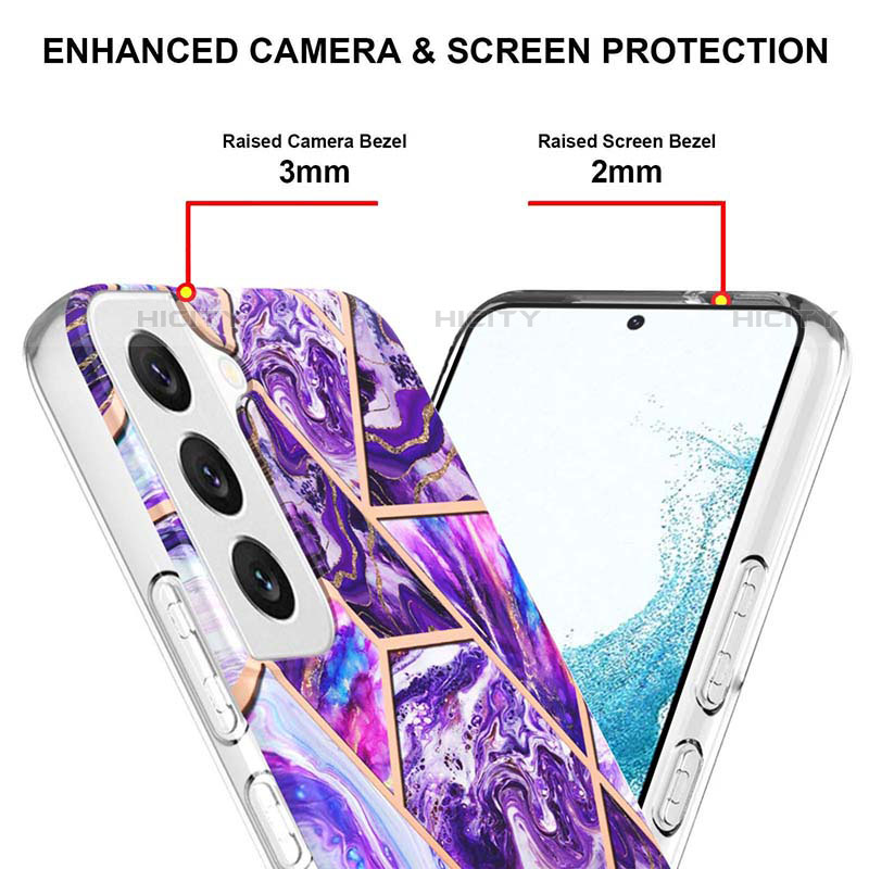 Handyhülle Silikon Hülle Gummi Schutzhülle Flexible Modisch Muster Y08B für Samsung Galaxy S21 5G groß