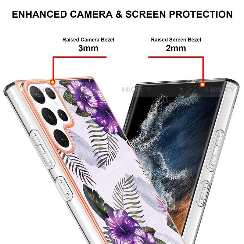 Handyhülle Silikon Hülle Gummi Schutzhülle Flexible Modisch Muster Y10B für Samsung Galaxy S21 Ultra 5G