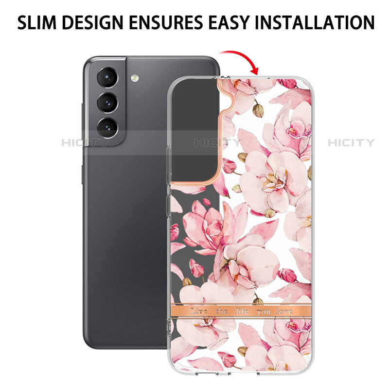 Handyhülle Silikon Hülle Gummi Schutzhülle Flexible Modisch Muster Y12B für Samsung Galaxy S21 5G groß