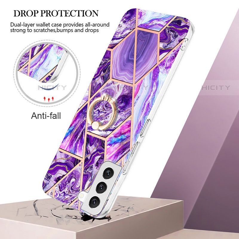 Handyhülle Silikon Hülle Gummi Schutzhülle Flexible Modisch Muster Y13B für Samsung Galaxy S21 5G groß
