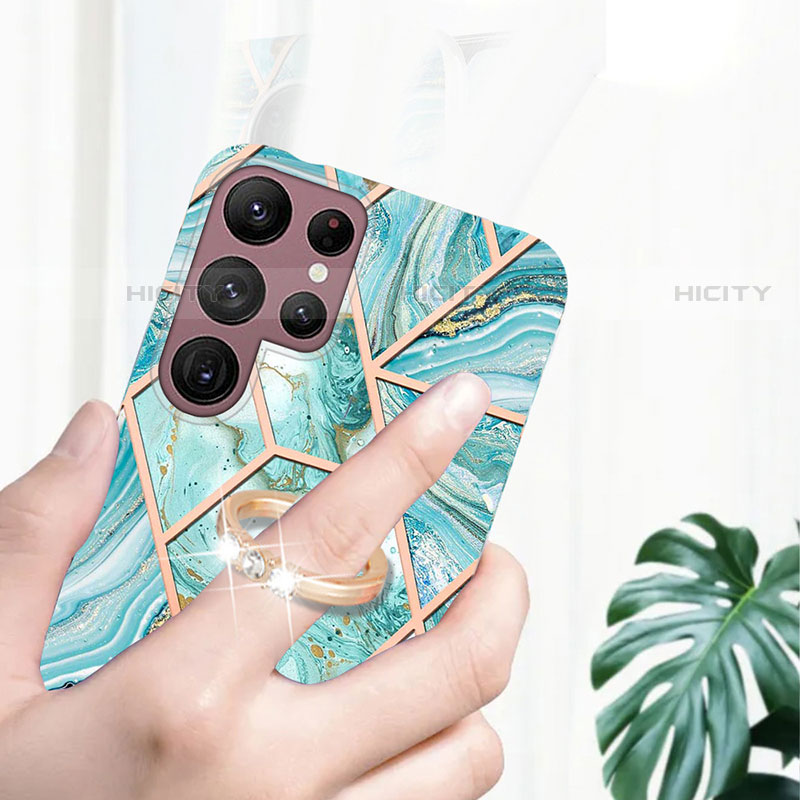 Handyhülle Silikon Hülle Gummi Schutzhülle Flexible Modisch Muster Y13B für Samsung Galaxy S21 Ultra 5G