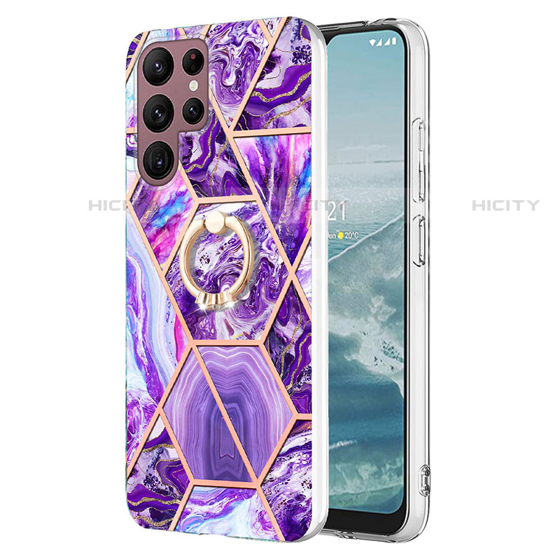 Handyhülle Silikon Hülle Gummi Schutzhülle Flexible Modisch Muster Y13B für Samsung Galaxy S21 Ultra 5G