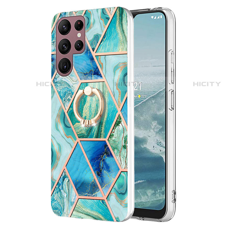 Handyhülle Silikon Hülle Gummi Schutzhülle Flexible Modisch Muster Y13B für Samsung Galaxy S22 Ultra 5G