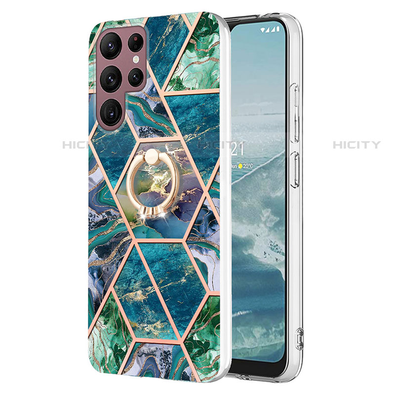 Handyhülle Silikon Hülle Gummi Schutzhülle Flexible Modisch Muster Y13B für Samsung Galaxy S23 Ultra 5G