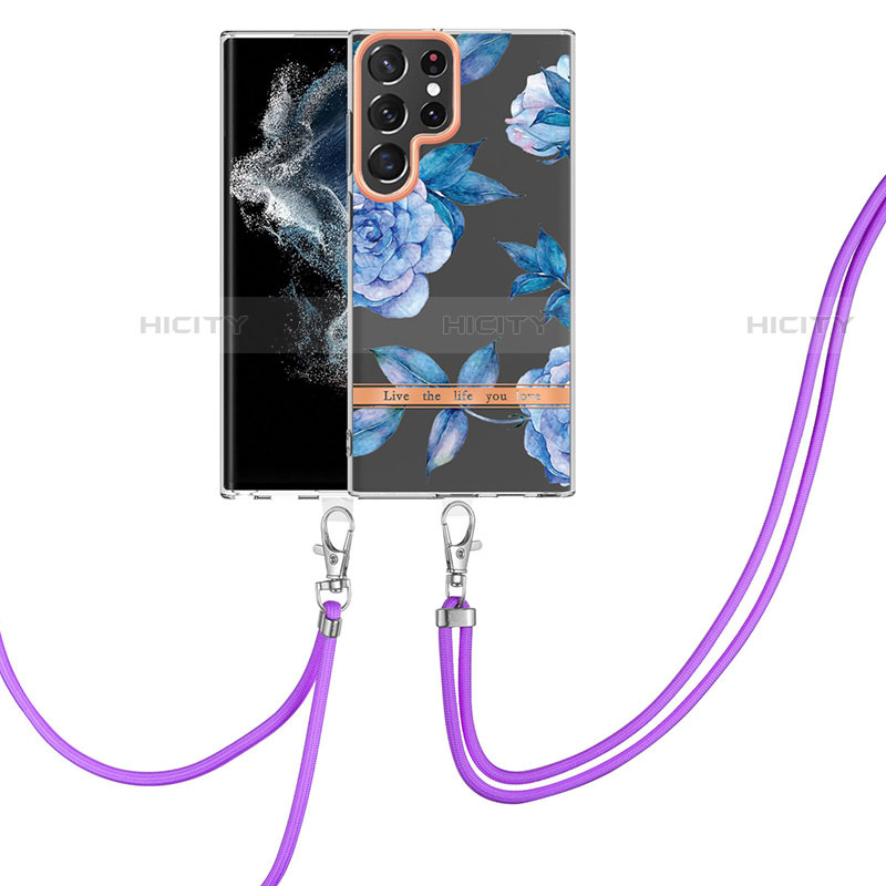 Handyhülle Silikon Hülle Gummi Schutzhülle Flexible Modisch Muster Y22B für Samsung Galaxy S23 Ultra 5G