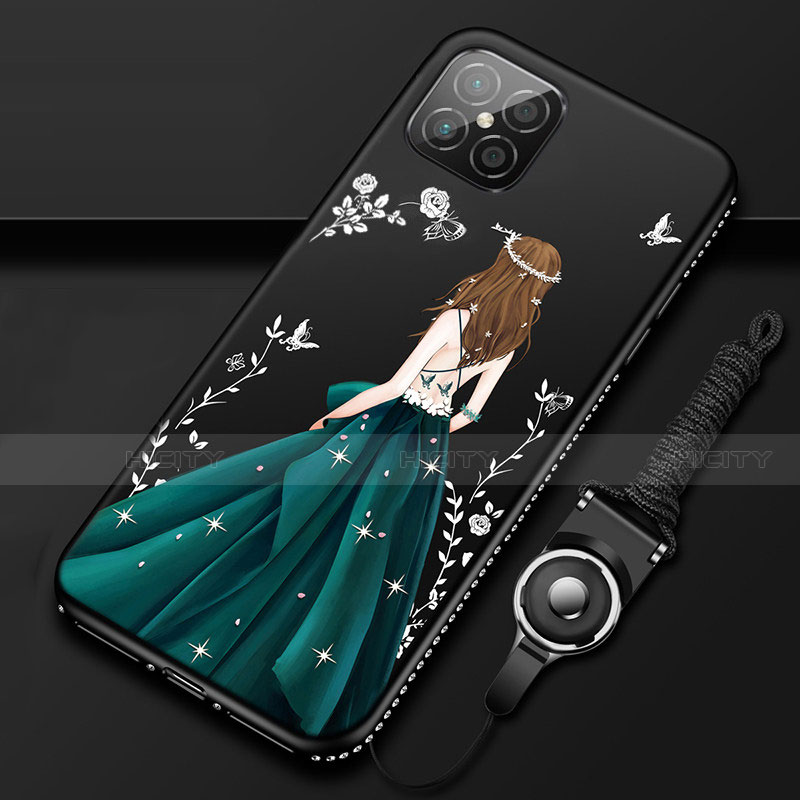 Handyhülle Silikon Hülle Gummi Schutzhülle Flexible Motiv Kleid Mädchen für Huawei Nova 8 SE 5G
