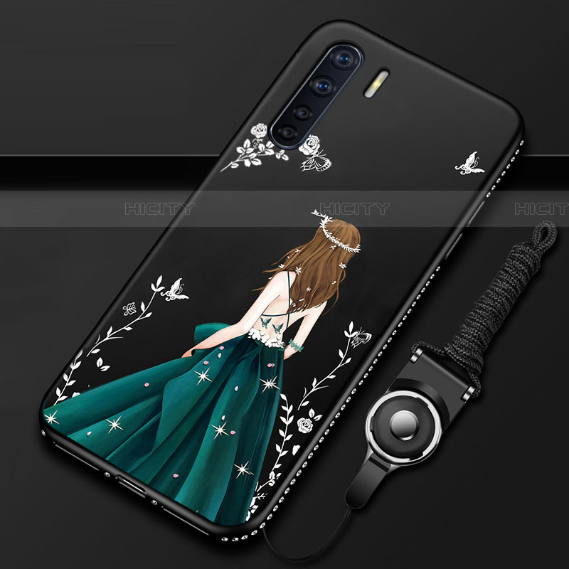 Handyhülle Silikon Hülle Gummi Schutzhülle Flexible Motiv Kleid Mädchen für Oppo A91 groß