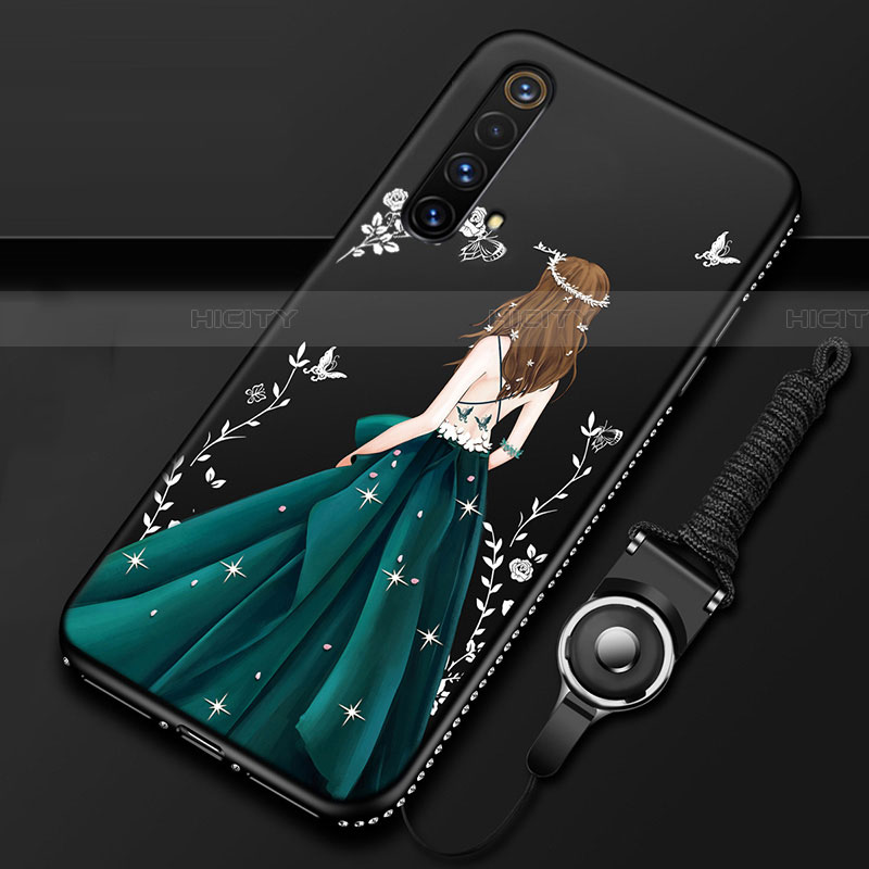 Handyhülle Silikon Hülle Gummi Schutzhülle Flexible Motiv Kleid Mädchen für Realme X3 SuperZoom groß