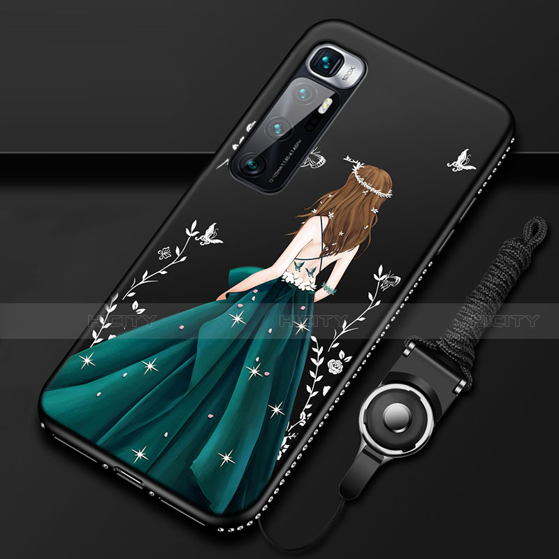 Handyhülle Silikon Hülle Gummi Schutzhülle Flexible Motiv Kleid Mädchen für Xiaomi Mi 10 Ultra groß