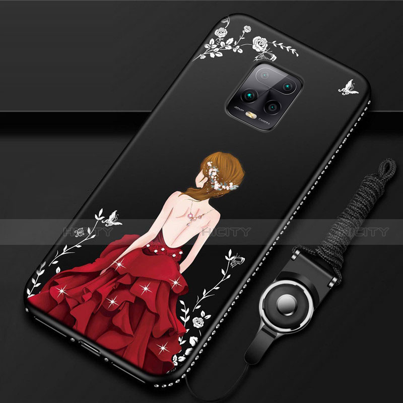 Handyhülle Silikon Hülle Gummi Schutzhülle Flexible Motiv Kleid Mädchen für Xiaomi Redmi 10X Pro 5G groß