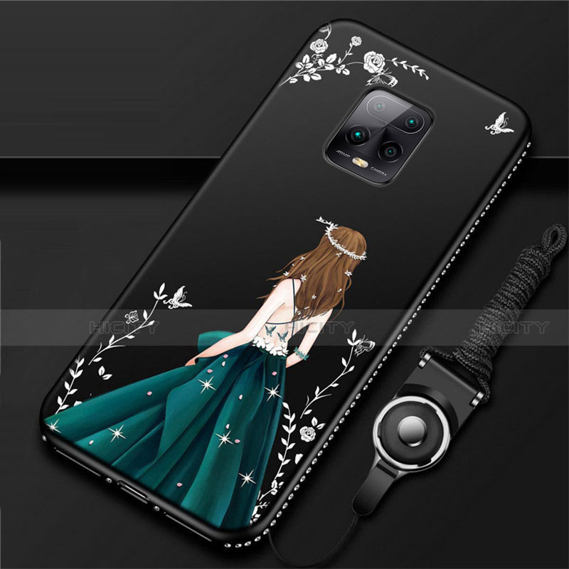 Handyhülle Silikon Hülle Gummi Schutzhülle Flexible Motiv Kleid Mädchen für Xiaomi Redmi 10X Pro 5G groß
