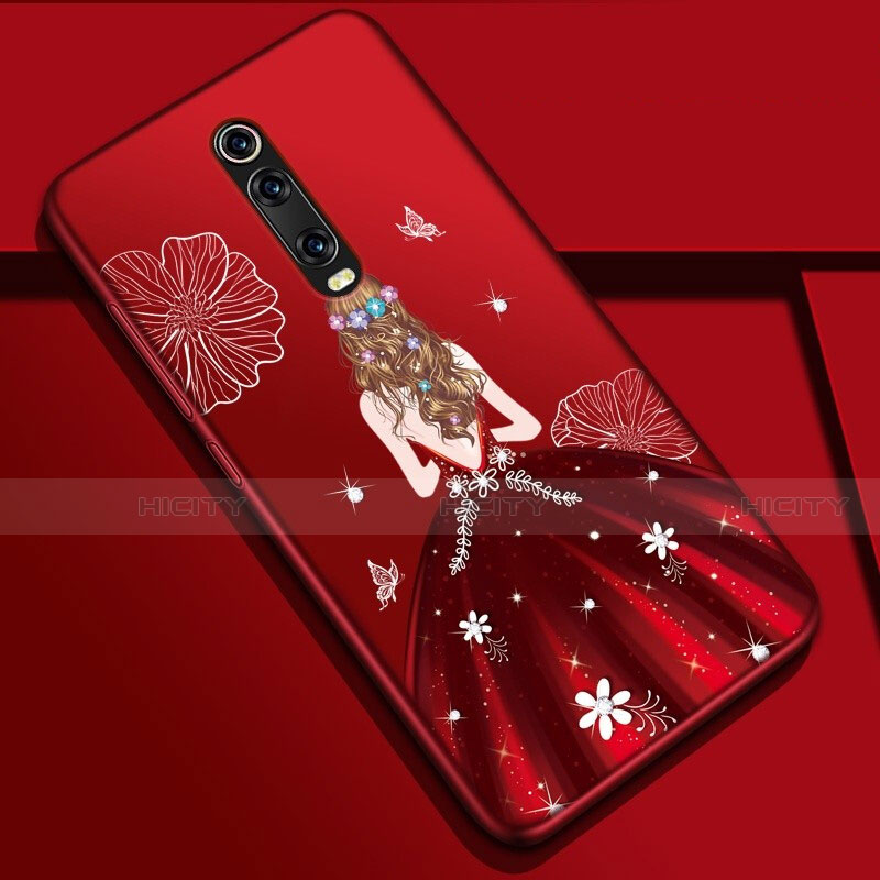 Handyhülle Silikon Hülle Gummi Schutzhülle Flexible Motiv Kleid Mädchen K01 für Xiaomi Mi 9T Pro