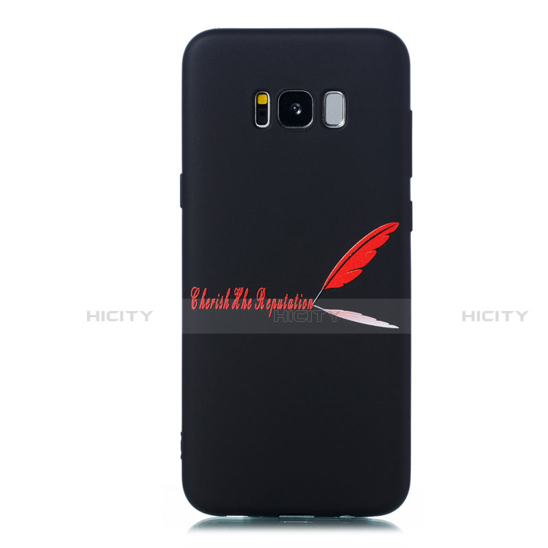 Handyhülle Silikon Hülle Gummi Schutzhülle Modisch Muster S01 für Samsung Galaxy S8 Rot Plus