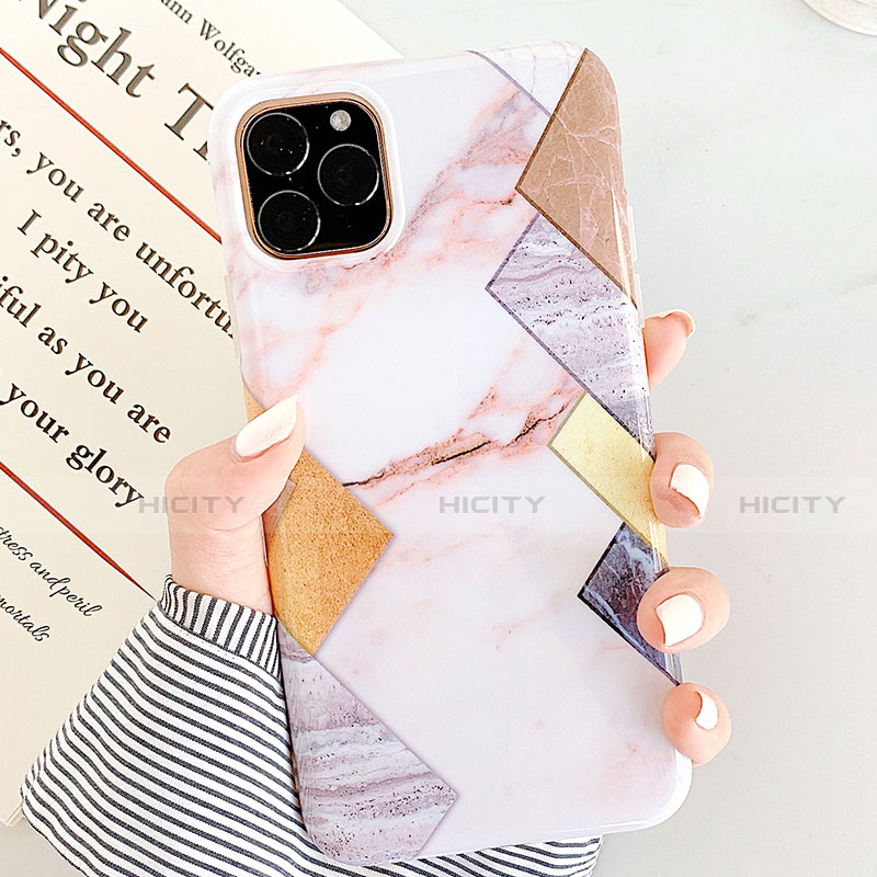 Handyhülle Silikon Hülle Gummi Schutzhülle Modisch Muster S07 für Apple iPhone 11 Pro Max Weiß