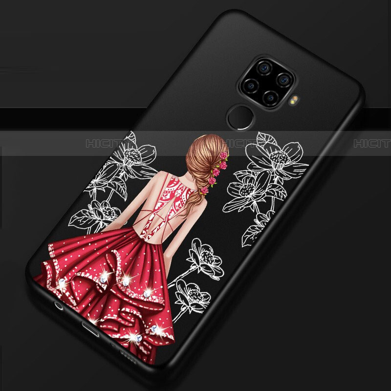 Handyhülle Silikon Hülle Gummi Schutzhülle Motiv Kleid Mädchen für Huawei Mate 30 Lite groß