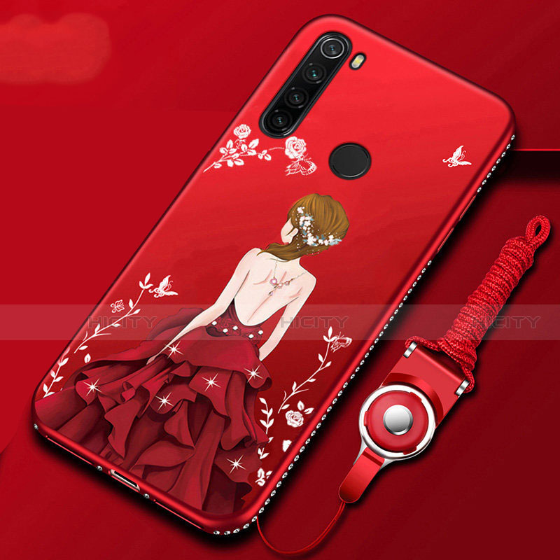 Handyhülle Silikon Hülle Gummi Schutzhülle Motiv Kleid Mädchen für Xiaomi Redmi Note 8 (2021)