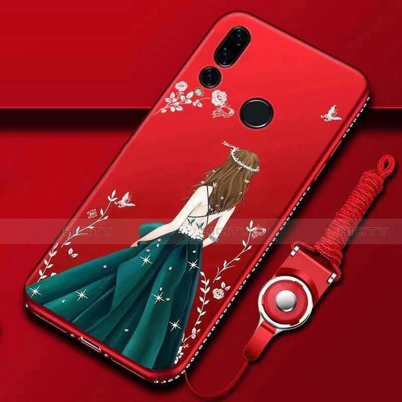 Handyhülle Silikon Hülle Gummi Schutzhülle Motiv Kleid Mädchen K01 für Huawei Honor 20i groß