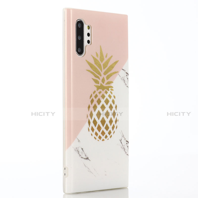 Handyhülle Silikon Hülle Gummi Schutzhülle Obst S01 für Samsung Galaxy Note 10 Plus Rosa Plus