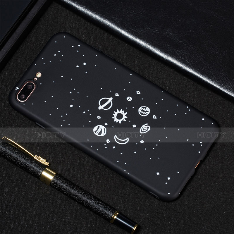 Handyhülle Silikon Hülle Gummi Schutzhülle Sternenhimmel für Apple iPhone 8 Plus