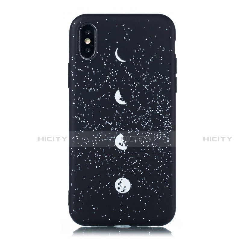 Handyhülle Silikon Hülle Gummi Schutzhülle Sternenhimmel für Apple iPhone Xs Max Plusfarbig