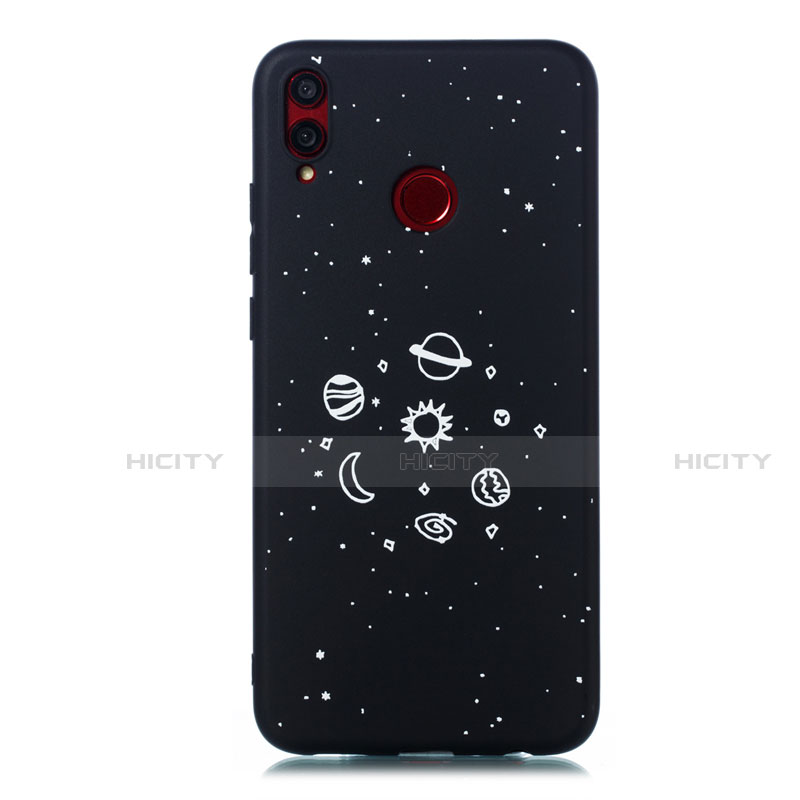 Handyhülle Silikon Hülle Gummi Schutzhülle Sternenhimmel für Huawei Honor View 10 Lite Schwarz Plus