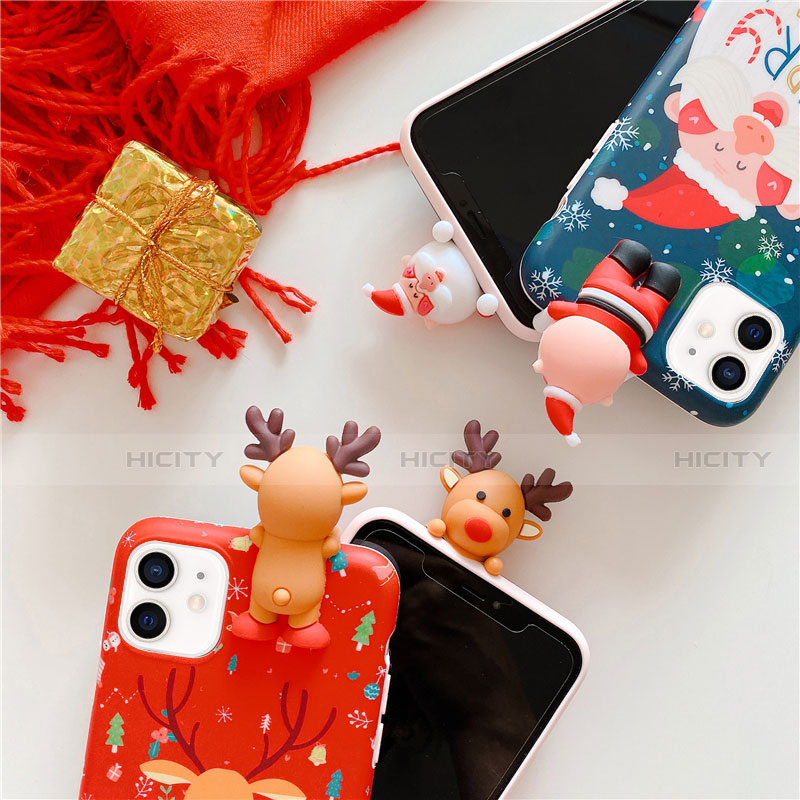 Handyhülle Silikon Hülle Gummi Schutzhülle Weihnachten S01 für Apple iPhone 12