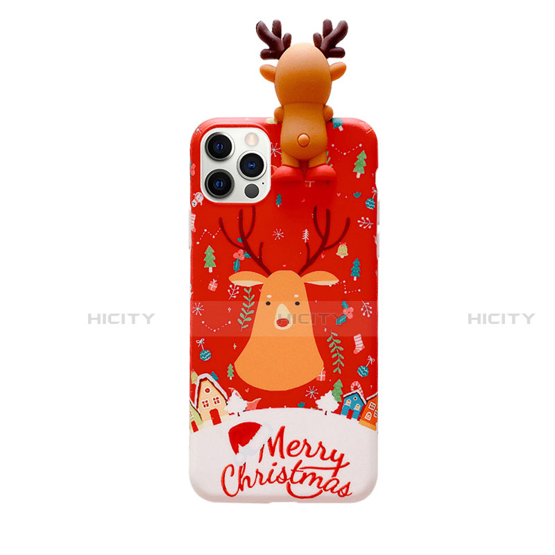 Handyhülle Silikon Hülle Gummi Schutzhülle Weihnachten S01 für Apple iPhone 12 Pro Max groß