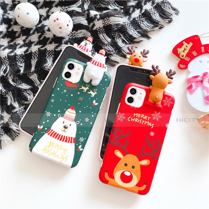 Handyhülle Silikon Hülle Gummi Schutzhülle Weihnachten S02 für Apple iPhone 12