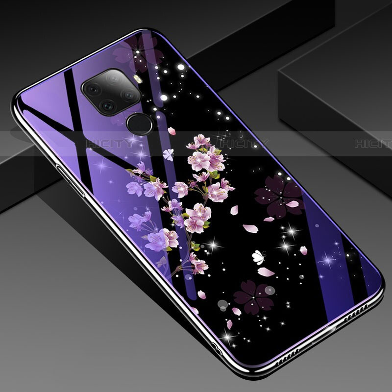 Handyhülle Silikon Hülle Rahmen Schutzhülle Spiegel Blumen für Huawei Mate 30 Lite groß