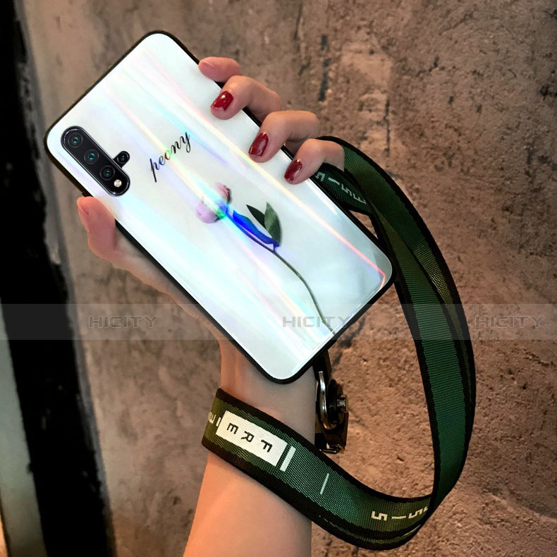 Handyhülle Silikon Hülle Rahmen Schutzhülle Spiegel Blumen für Huawei Nova 5 groß