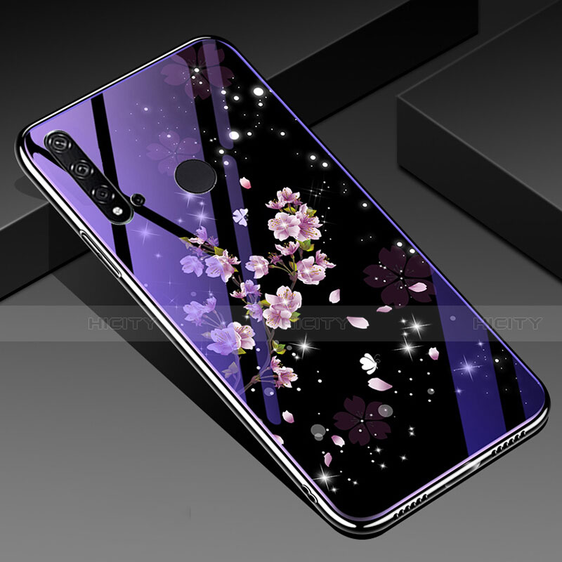 Handyhülle Silikon Hülle Rahmen Schutzhülle Spiegel Blumen für Huawei Nova 5i groß