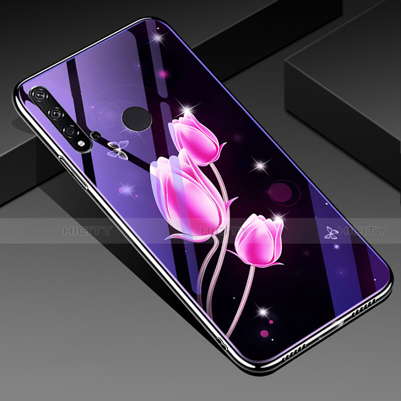 Handyhülle Silikon Hülle Rahmen Schutzhülle Spiegel Blumen für Huawei P20 Lite (2019) groß