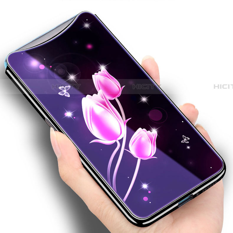 Handyhülle Silikon Hülle Rahmen Schutzhülle Spiegel Blumen für Oppo Find X groß