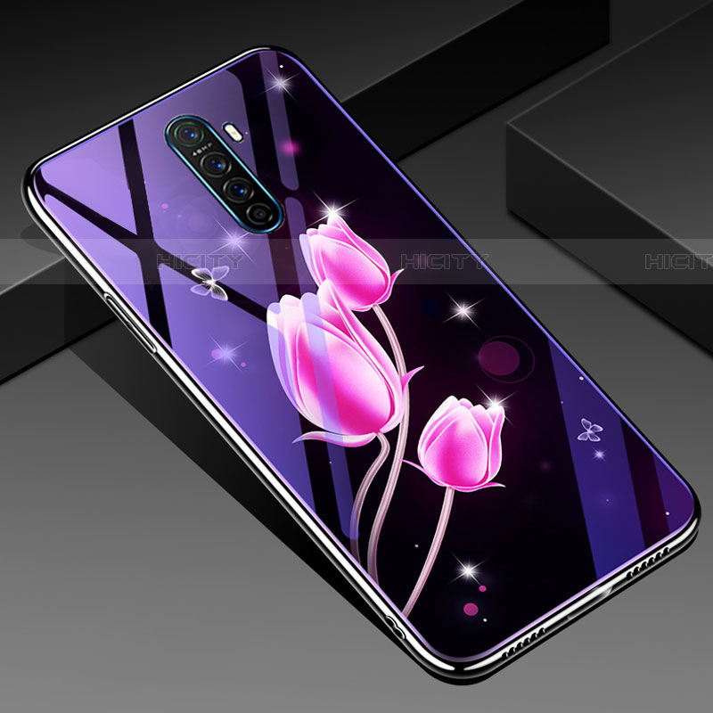 Handyhülle Silikon Hülle Rahmen Schutzhülle Spiegel Blumen für Realme X2 Pro