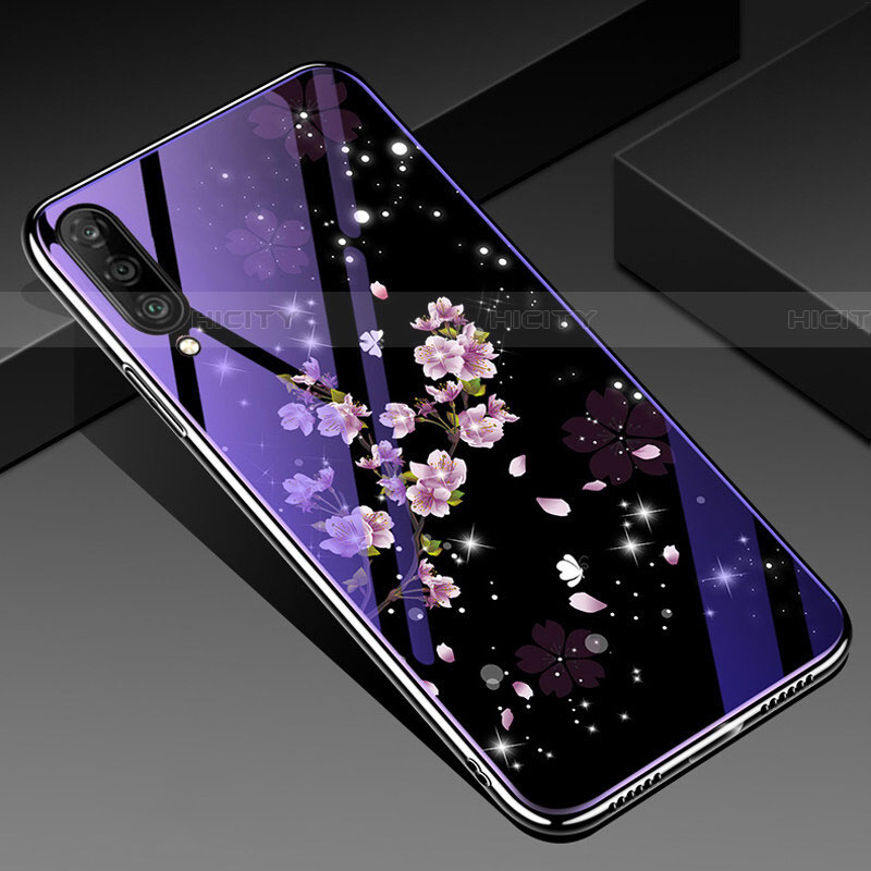 Handyhülle Silikon Hülle Rahmen Schutzhülle Spiegel Blumen für Samsung Galaxy A90 5G groß