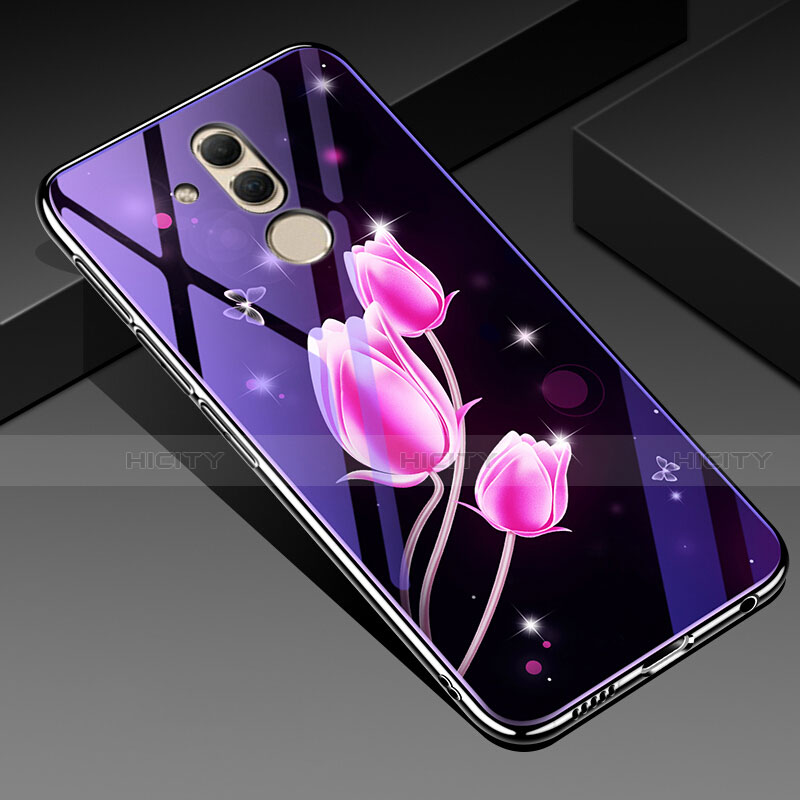 Handyhülle Silikon Hülle Rahmen Schutzhülle Spiegel Blumen H01 für Huawei Mate 20 Lite