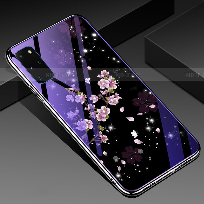 Handyhülle Silikon Hülle Rahmen Schutzhülle Spiegel Blumen M01 für Samsung Galaxy S20 Plus Plusfarbig